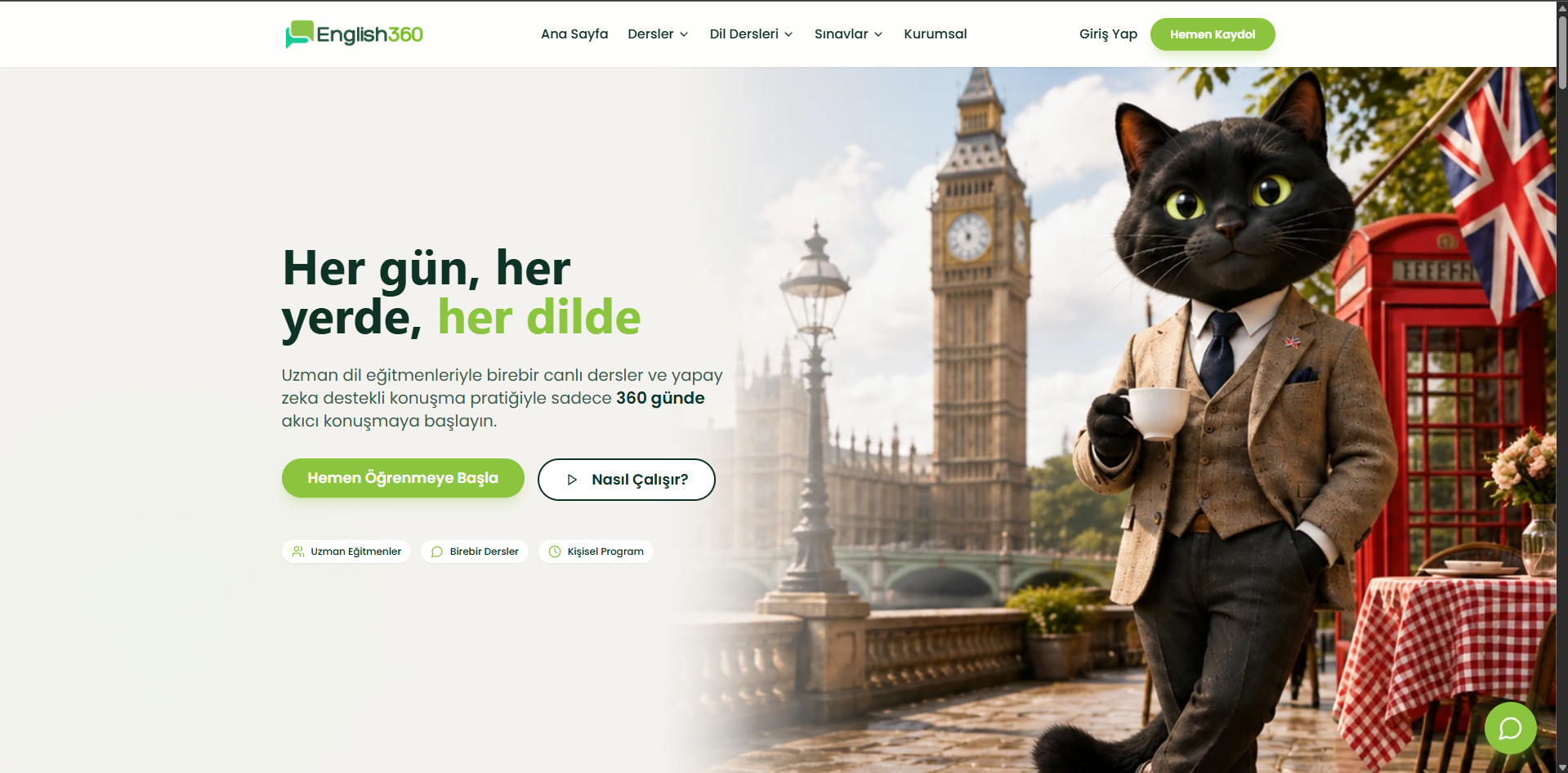 English360 web sitesi önizlemesi